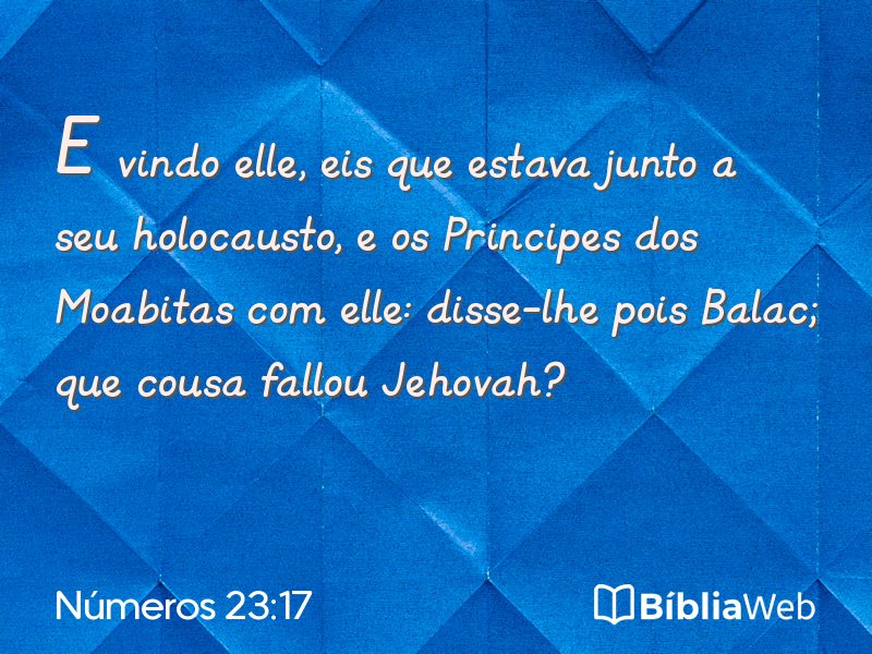 Números 23:17 em imagem para compartilhar