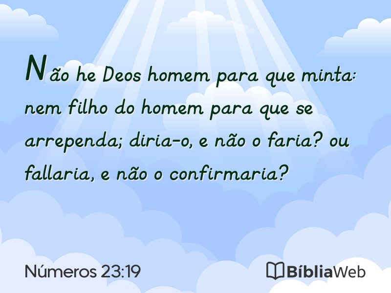 Números 23:19 em imagem para compartilhar