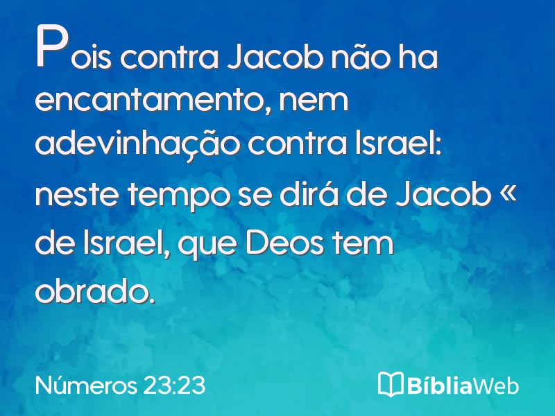 Números 23:23 em imagem para compartilhar