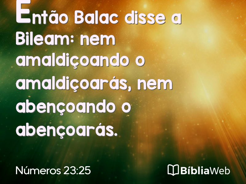 Números 23:25 em imagem para compartilhar