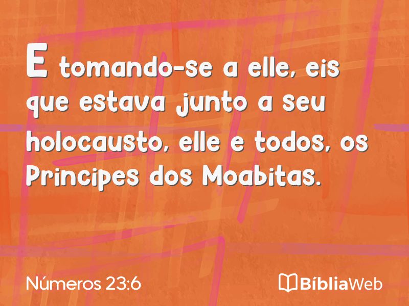 Números 23:6 em imagem para compartilhar