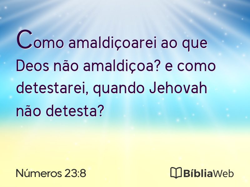 Números 23:8 em imagem para compartilhar