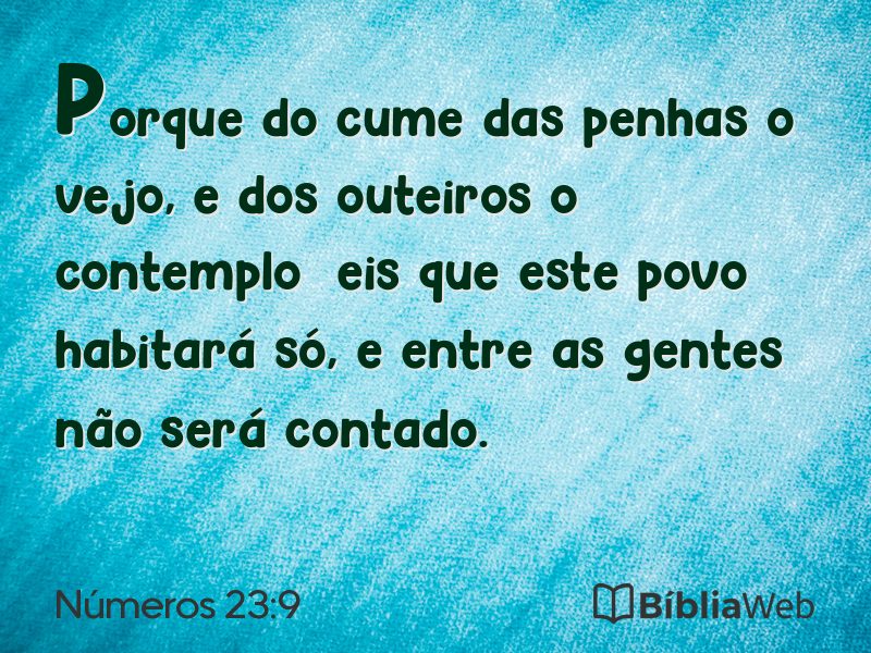Números 23:9 em imagem para compartilhar