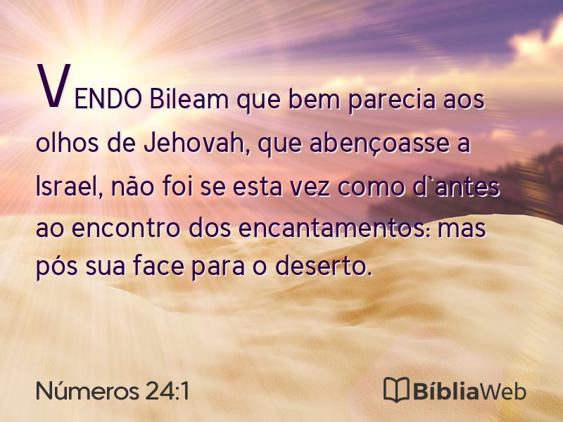 Números 24:1 em imagem para compartilhar