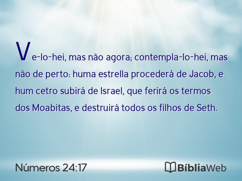 Números 24:17 em imagem para compartilhar