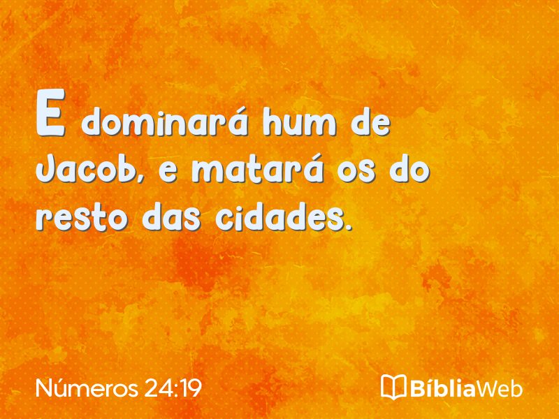 Números 24:19 em imagem para compartilhar
