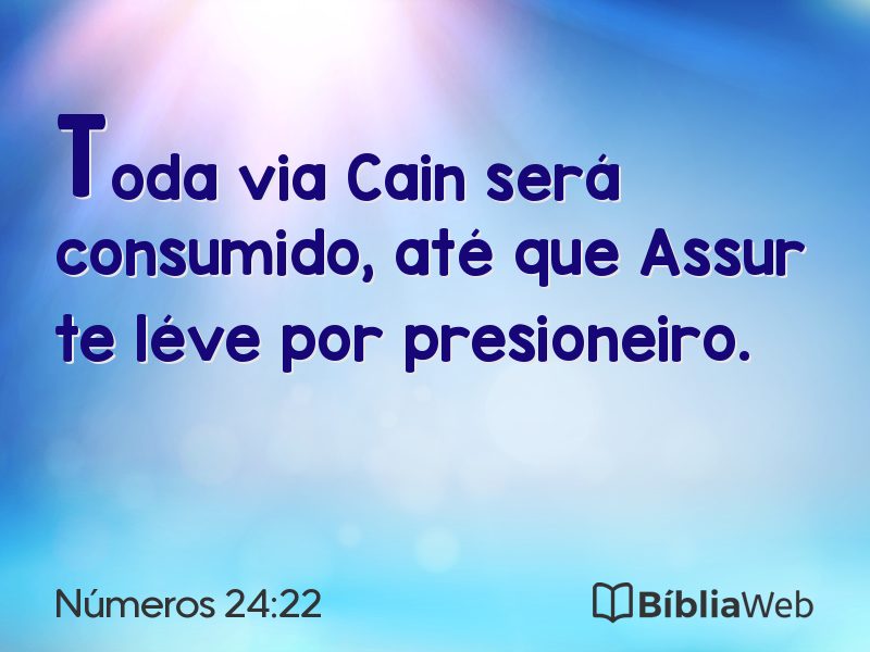 Números 24:22 em imagem para compartilhar