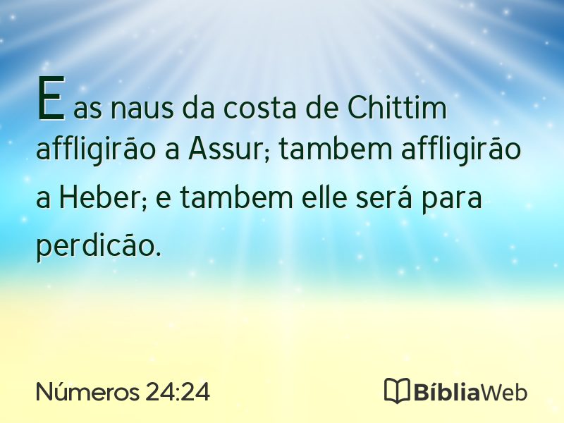 Números 24:24 em imagem para compartilhar