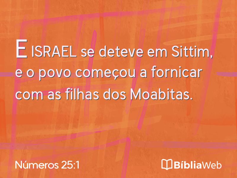 Números 25:1 em imagem para compartilhar