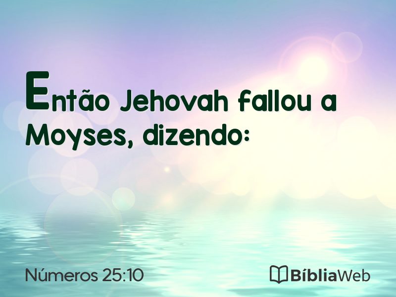 Números 25:10 em imagem para compartilhar