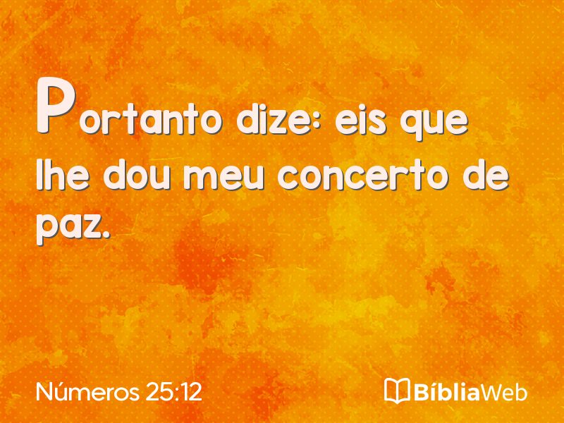 Números 25:12 em imagem para compartilhar