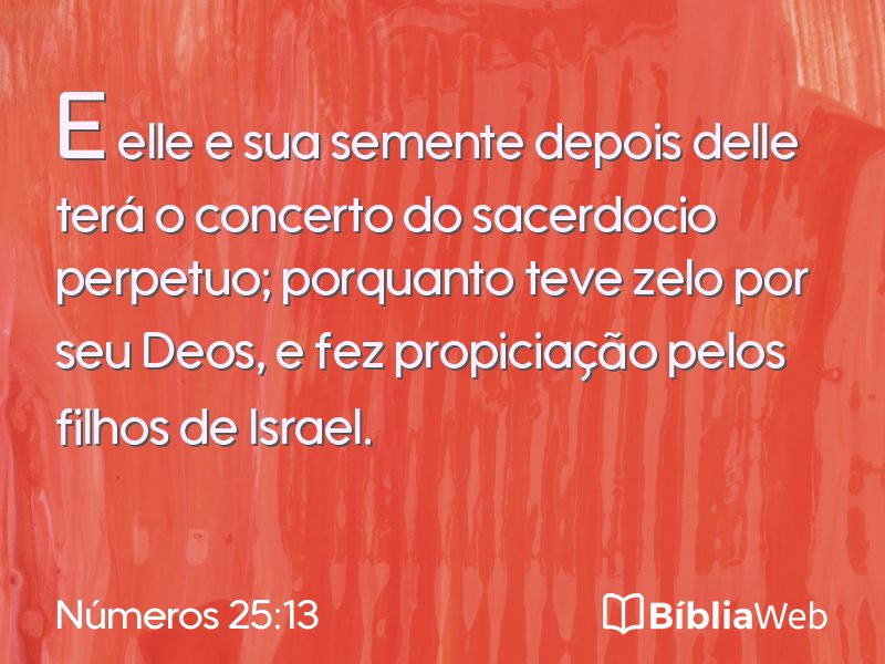 Números 25:13 em imagem para compartilhar