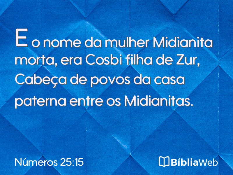 Números 25:15 em imagem para compartilhar
