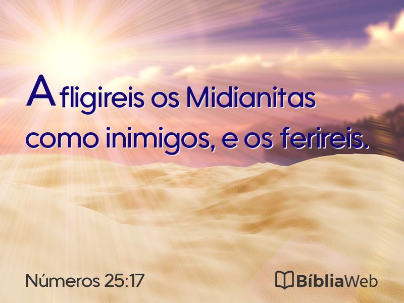 Números 25:17 em imagem para compartilhar