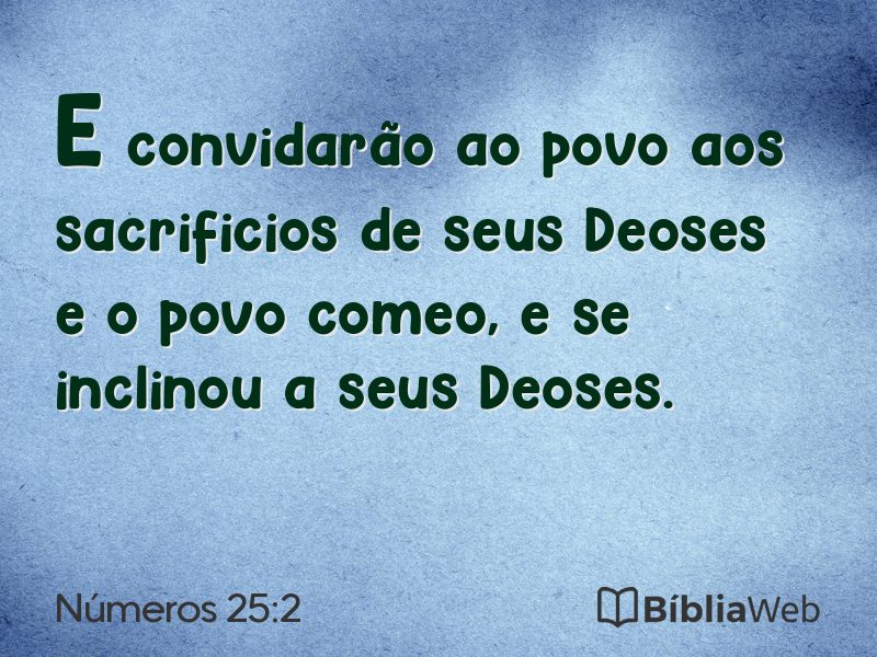 Números 25:2 em imagem para compartilhar