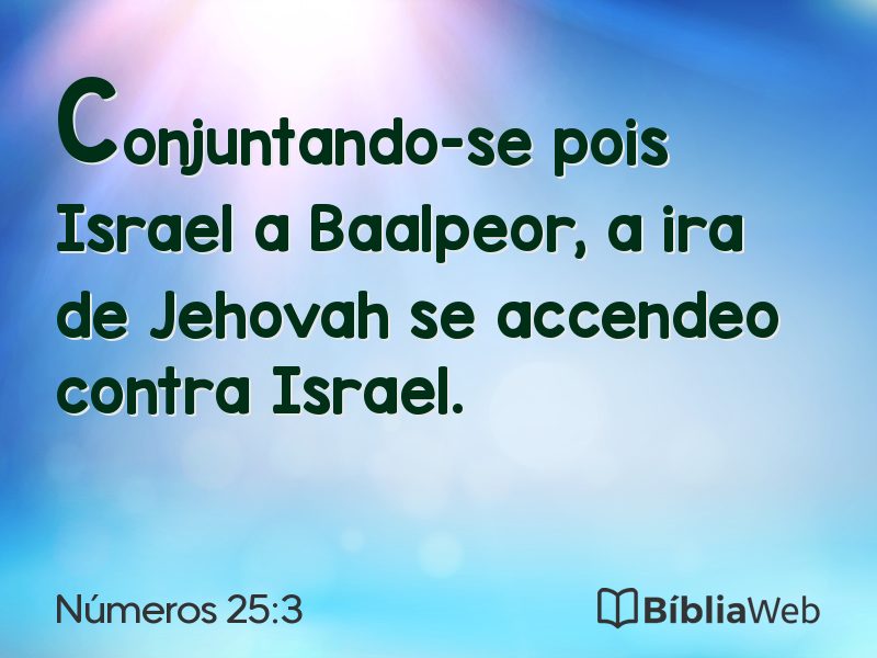 Números 25:3 em imagem para compartilhar
