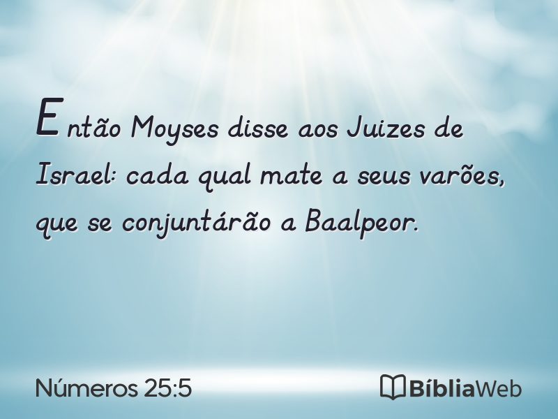 Números 25:5 em imagem para compartilhar