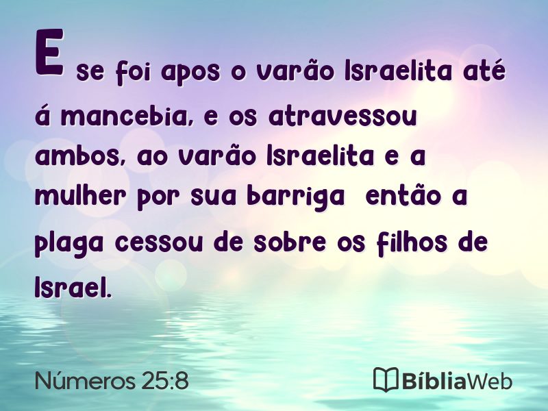 Números 25:8 em imagem para compartilhar