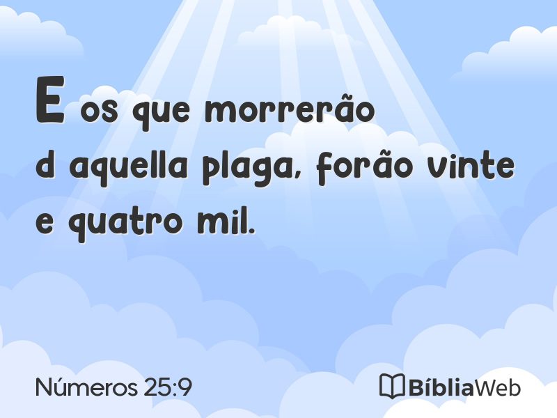 Números 25:9 em imagem para compartilhar