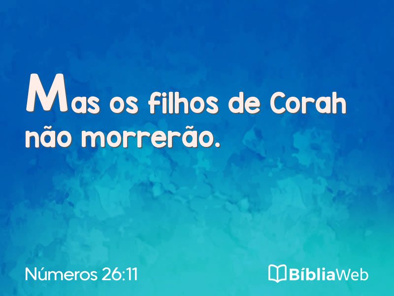 Números 26:11 em imagem para compartilhar
