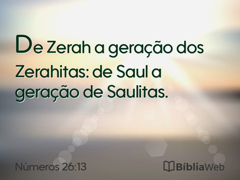 Números 26:13 em imagem para compartilhar
