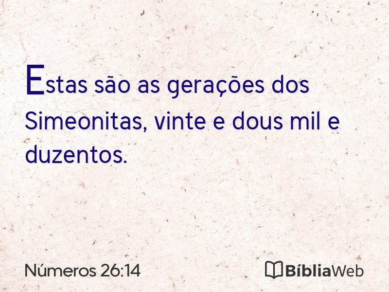 Números 26:14 em imagem para compartilhar