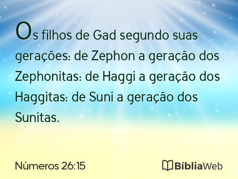 Números 26:15 em imagem para compartilhar