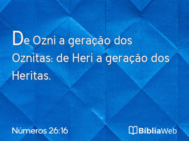 Números 26:16 em imagem para compartilhar