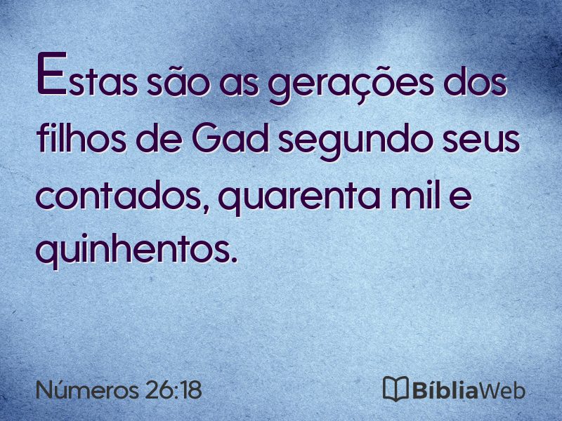 Números 26:18 em imagem para compartilhar