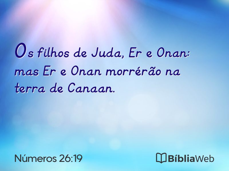 Números 26:19 em imagem para compartilhar