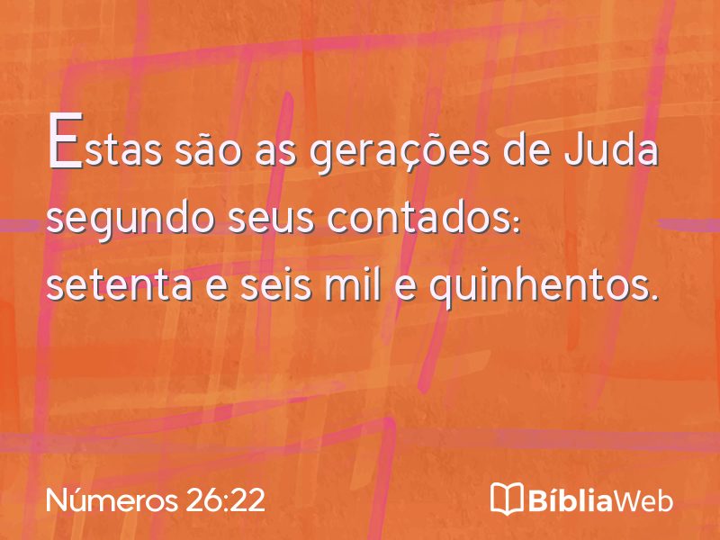 Números 26:22 em imagem para compartilhar