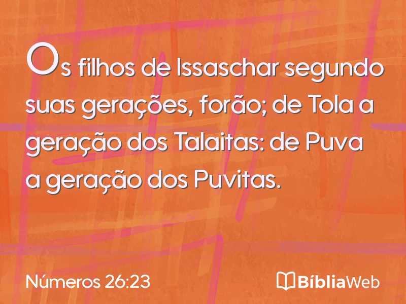 Números 26:23 em imagem para compartilhar