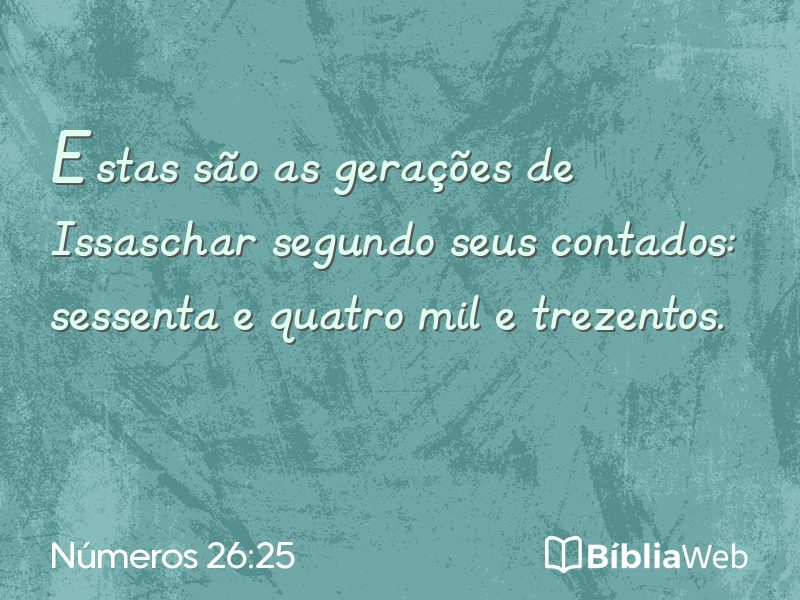 Números 26:25 em imagem para compartilhar