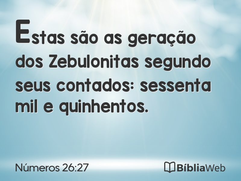 Números 26:27 em imagem para compartilhar
