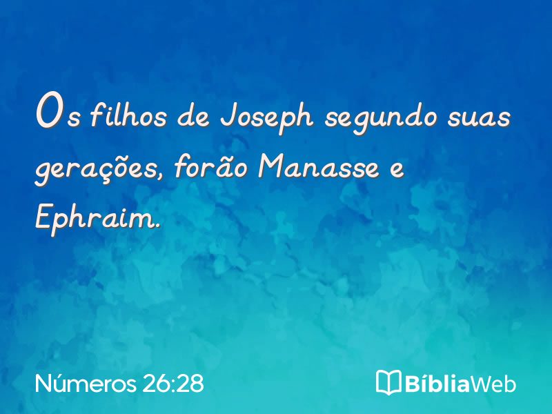 Números 26:28 em imagem para compartilhar