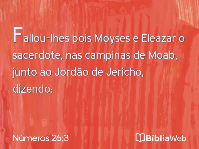 Números 26:3 em imagem para compartilhar