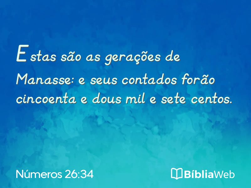 Números 26:34 em imagem para compartilhar