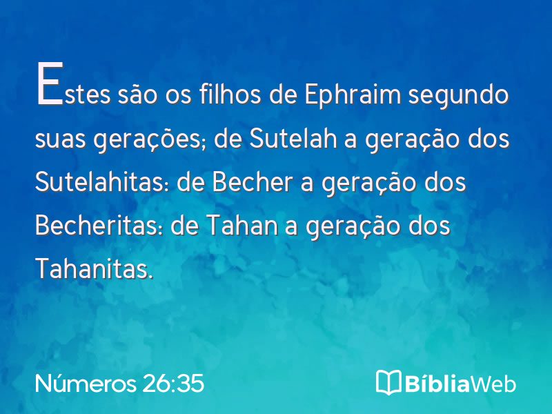 Números 26:35 em imagem para compartilhar
