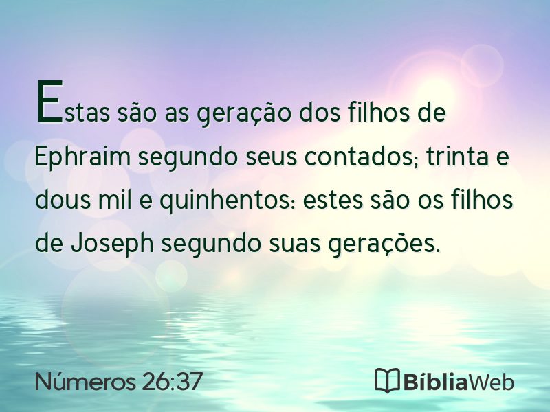 Números 26:37 em imagem para compartilhar