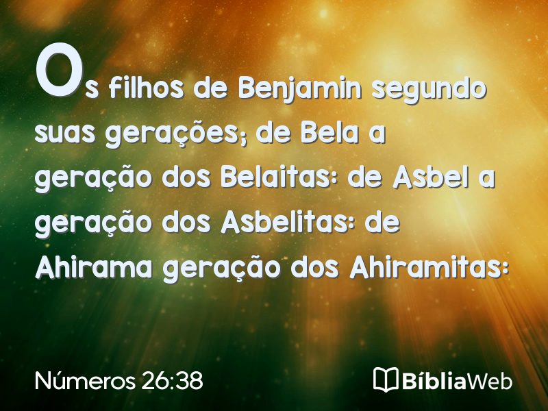Números 26:38 em imagem para compartilhar