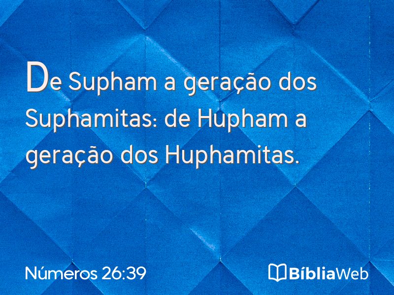 Números 26:39 em imagem para compartilhar