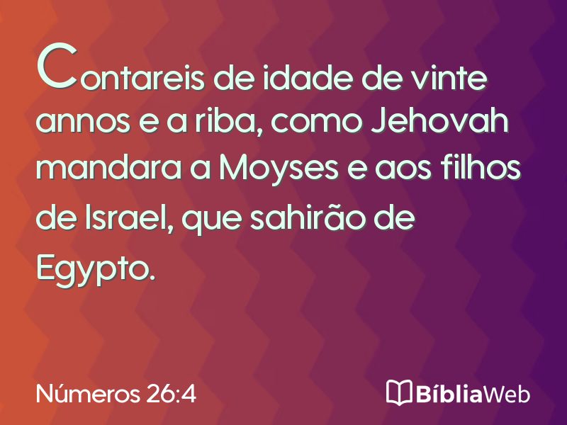 Números 26:4 em imagem para compartilhar