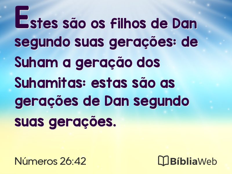 Números 26:42 em imagem para compartilhar