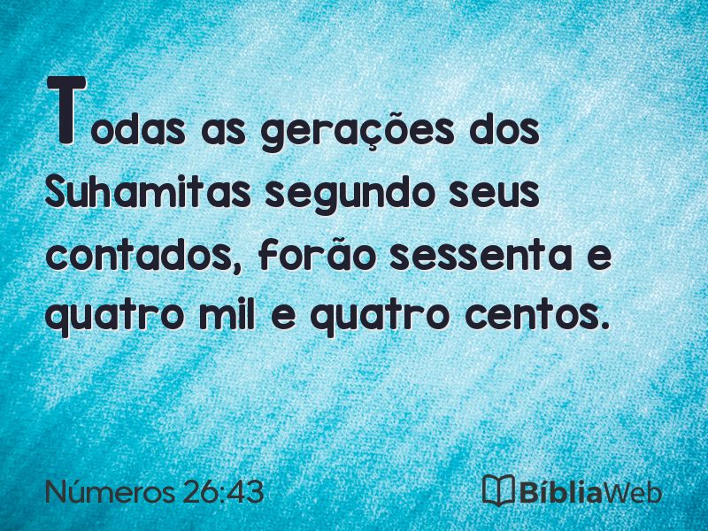 Números 26:43 em imagem para compartilhar