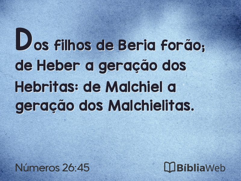 Números 26:45 em imagem para compartilhar