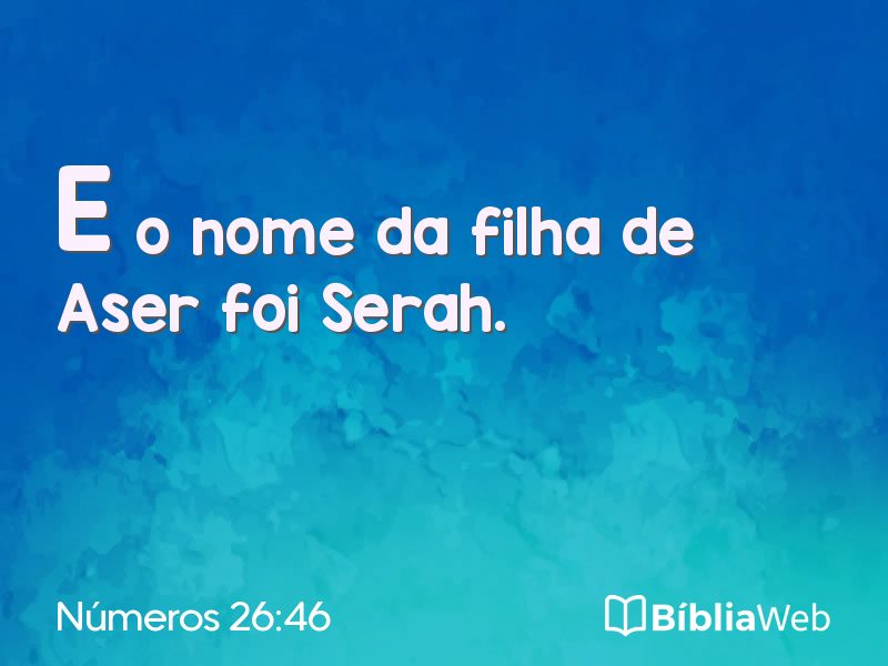 Números 26:46 em imagem para compartilhar