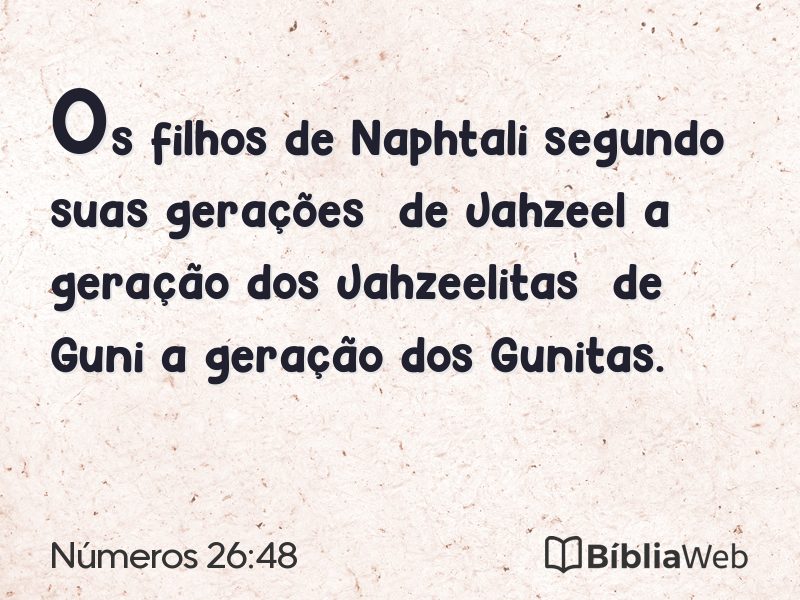Números 26:48 em imagem para compartilhar