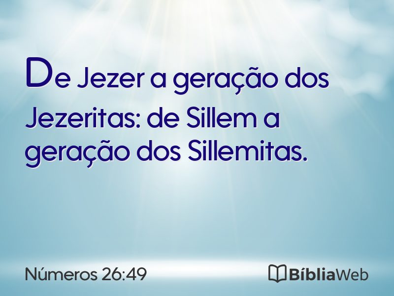 Números 26:49 em imagem para compartilhar