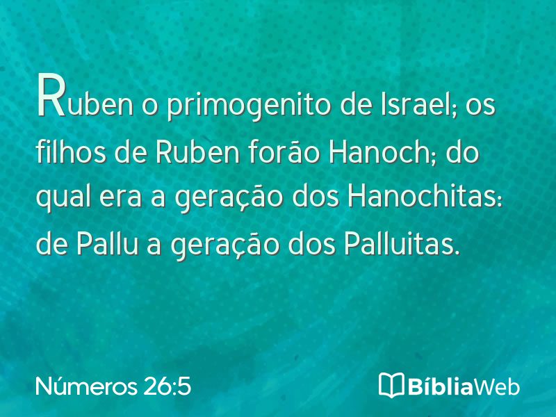 Números 26:5 em imagem para compartilhar
