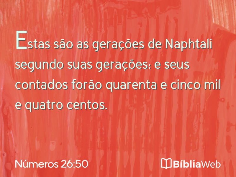 Números 26:50 em imagem para compartilhar